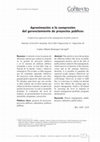 Research paper thumbnail of Aproximación a la compresión del gerenciamiento de proyectos públicos