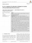 Research paper thumbnail of Ex vivo evaluation of an alternative technique for resection of the proximal manica flexoria in horses