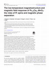 Research paper thumbnail of The low-temperature magnetostructure and magnetic field response of Pr0.9Ca0.1MnO3: the roles of Pr spins and magnetic phase separation