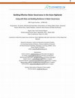 Research paper thumbnail of Building effective water governance in Asian highlands : living with risks and building resilience in water governance