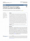 Research paper thumbnail of Potential PET tracers for imaging of tumor-associated macrophages