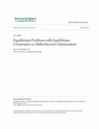 Research paper thumbnail of Equilibrium problems with equilibrium constraints via multiobjective optimization