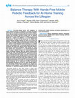 Research paper thumbnail of Balance Therapy With Hands-Free Mobile Robotic Feedback for At-Home Training Across the Lifespan