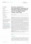 Research paper thumbnail of Economic evaluation of tele-resuscitation intervention on emergency department pediatric visits in the Niagara Region, Canada a pilot study