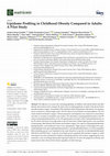 Research paper thumbnail of Lipidome Profiling in Childhood Obesity Compared to Adults: A Pilot Study