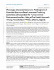 Research paper thumbnail of Phenotypic Characterization and Antibiograms of Extended-Spectrum Beta-Lactamase-Producing Escherichia coli Isolated at the Human-Animal-Environment Interface Using a One Health Approach Among Households in Wakiso District, Uganda