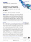 Research paper thumbnail of Development of chronic myeloid leukaemia in patients treated with anti-VEGF therapies for clear cell renal cell cancer