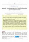 Research paper thumbnail of Modified Tension Band Wiring in Adult Distal Humeral Fracture Types A2 and C1