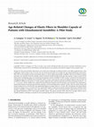 Research paper thumbnail of Age-Related Changes of Elastic Fibers in Shoulder Capsule of Patients with Glenohumeral Instability: A Pilot Study