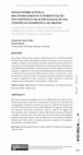 Research paper thumbnail of Notas Sobre Justiça, Reconhecimento e Subjetivação No Contexto De Judicialização Da Violência Doméstica No Brasil