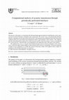 Research paper thumbnail of Computational analysis of acoustic transmission through periodically perforated interfaces