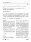 Research paper thumbnail of 90Sr/90Y determination in milk by Cherenkov radiation after microwave digestion