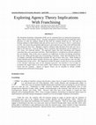 Research paper thumbnail of Exploring Agency Theory Implications With Franchising