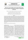 Research paper thumbnail of Dilemma of the Kinship and Formality Relationship between Employer and Domestic Worker in Yogyakarta, Indonesia