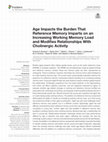 Research paper thumbnail of Age Impacts the Burden That Reference Memory Imparts on an Increasing Working Memory Load and Modifies Relationships With Cholinergic Activity