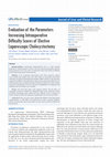 Research paper thumbnail of Evaluation of the Parameters Increasing Intraoperative Difficulty Scores of Elective Laparoscopic Cholecystectomy