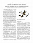 Research paper thumbnail of Towards a Fully Autonomous Indoor Helicopter