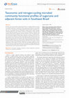 Research paper thumbnail of Taxonomic and nitrogen-cycling microbial community functional profiles of sugarcane and adjacent forest soils in Southeast Brazil