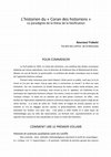 Research paper thumbnail of L'historien du « Coran des historiens