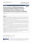 Research paper thumbnail of Socio-economic, trafficking exposures and mental health symptoms of human trafficking returnees in Ethiopia: using a generalized structural equation modelling