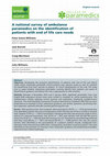 Research paper thumbnail of A national survey of ambulance paramedics on the identification of patients with end of life care needs