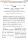 Research paper thumbnail of Investigating of drying kinetics and mathematical modeling of turnip