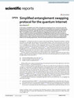 Research paper thumbnail of Simplified entanglement swapping protocol for the quantum Internet