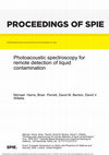 Research paper thumbnail of Photoacoustic spectroscopy for remote detection of liquid contamination