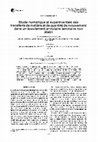 Research paper thumbnail of Etude numérique et expérimentale des transferts de matière et de quantité de mouvement dans un écoulement annulaire laminaire non établi