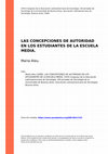 Research paper thumbnail of Las Concepciones De Autoridad en Los Estudiantes De La Escuela Media