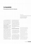 Research paper thumbnail of La transmisión