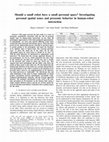 Research paper thumbnail of Should a small robot have a small personal space? Investigating personal spatial zones and proxemic behavior in human-robot interaction