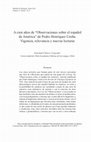 Research paper thumbnail of A cien años de "Observaciones sobre el español de América" de Pedro Henríquez Ureña. Vigencia, relevancia y nuevas lecturas.