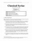 Research paper thumbnail of Classical Syriac Grammar - Chapter 1