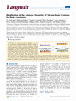 Research paper thumbnail of Modification of the Adhesive Properties of Silicone-Based Coatings by Block Copolymers