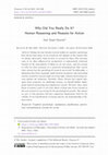 Research paper thumbnail of Why did you really do it? Human reasoning and reasons for action