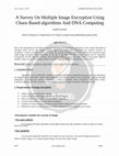 Research paper thumbnail of A Survey on Multiple Image Encryption Using Chaos Based algorithms And DNA Computing