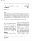 Research paper thumbnail of The Impact of Generational Diversity on Spirituality and Religion in the Workplace