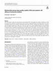 Research paper thumbnail of Relationship among sleep quality, quality of life and academic self-efficacy of university students