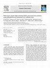 Research paper thumbnail of Multi-layer organic light-emitting diodes processed from solution using phosphorescent dendrimers in a polymer host