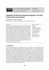 Research paper thumbnail of Capabilities of industrial computed tomography in the field of dimensional measurements