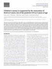 Research paper thumbnail of Children’s syntax is supported by the maturation of BA44 at 4 years, but of the posterior STS at 3 years of age