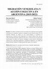 Research paper thumbnail of Migración venezolana y acción colectiva en Argentina (2015-2022)