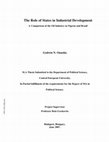 Research paper thumbnail of The Role of States in Industrial Development A Comparison of the Oil Industry in Nigeria and Brazil