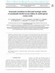 Research paper thumbnail of Seasonal variation in diet and isotopic niche of nominally herbivorous fishes in subtropical rocky reefs