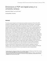 Research paper thumbnail of Dimensions of P2P and Digital Piracy in a University Campus