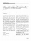 Research paper thumbnail of Response to Letter to the Editor “Expanded endonasal approach for olfactory groove meningioma” (J.C. Fernandez-Miranda, P.A. Gardner, D.M. Prevedello, A.B. Kassam)