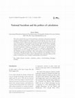 Research paper thumbnail of National Socialism and the politics of calculation