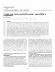 Research paper thumbnail of A single-step staining method to evaluate egg viability in zooplankton