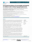 Research paper thumbnail of Increased prevalence of overweight and obesity in children with X-linked hypophosphatemia